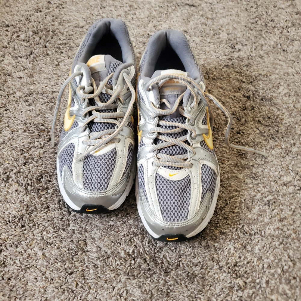 Nike Gray and Yellow Athletic Shoes